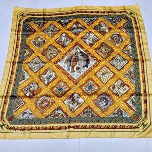 ❤️HERMES Mare Nostrum Annie Faivre Silk Twill Scarf LN 34"